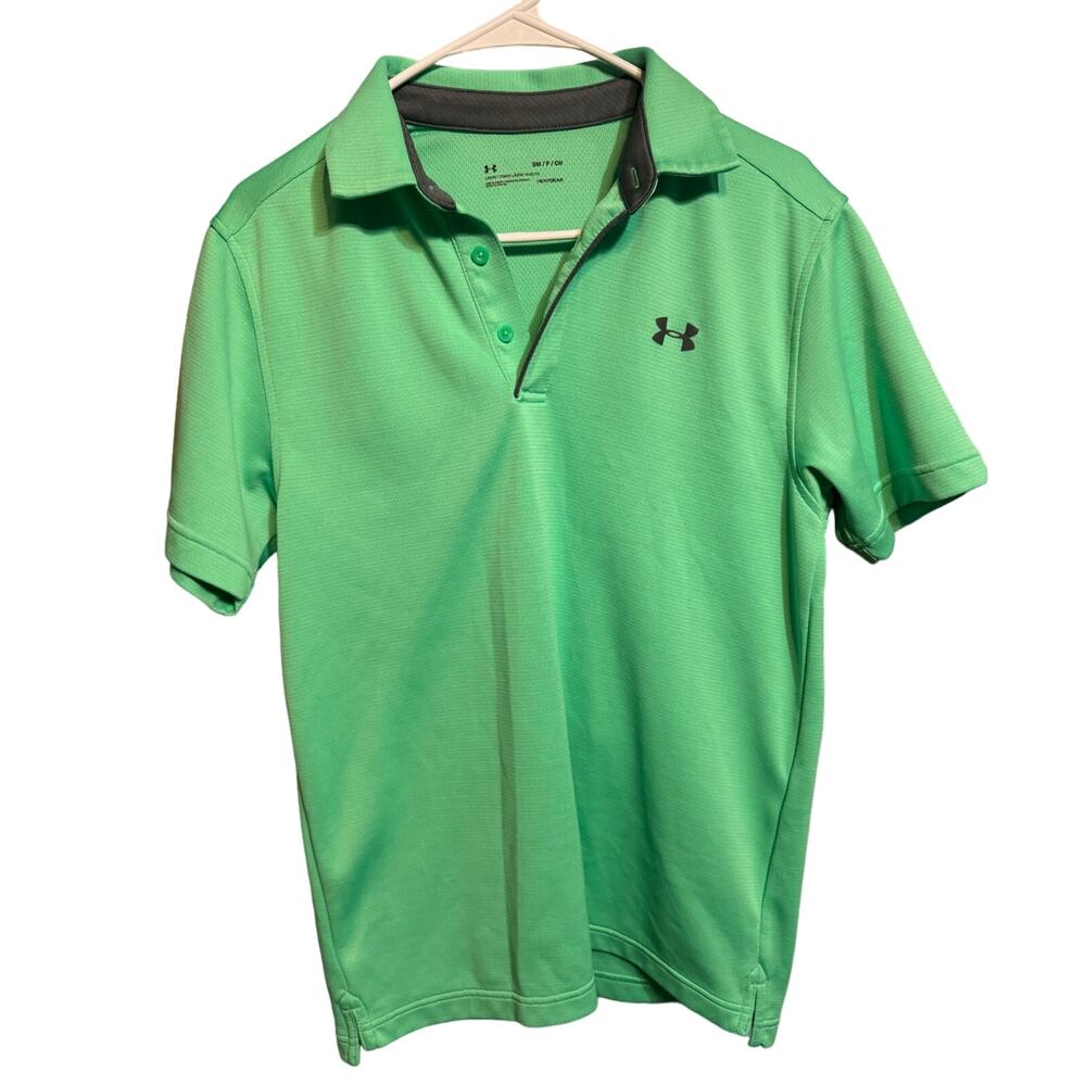 Under Armour Green Heat Gear Polo Men Small